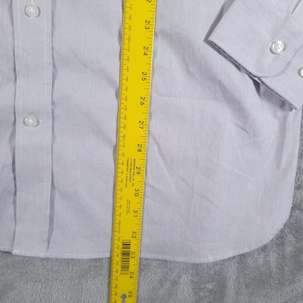 Banana Republic Shirt Mens XL Gray Stretch Poplin Slim Fit Button Up Long Sleeve